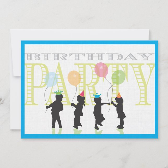 Twin Boys Birthday Invitation (Front)