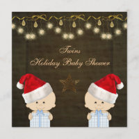 Twin Boys Christmas Baby Shower
