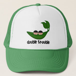 Twin Boys  Double Trouble Peapod Trucker Hat
