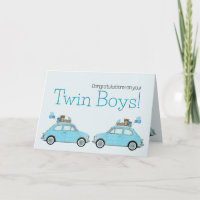 Twin Boys Fiat 500 Congratulations