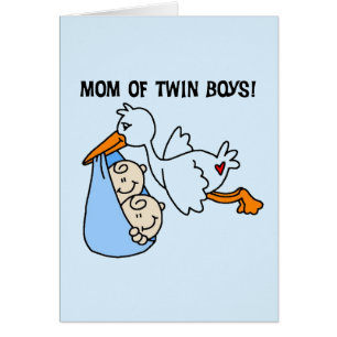 Twin Boys Mum-Stork Tshirts and Gifts