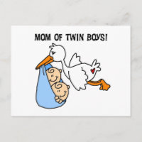 Twin Boys Mum-Stork Tshirts and Gifts