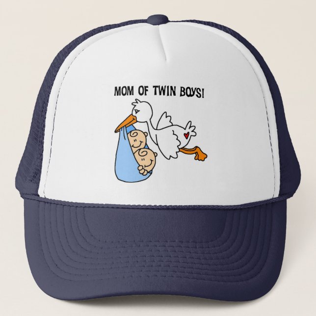 Twin Boys Mum-Stork Tshirts and Gifts Trucker Hat (Front)