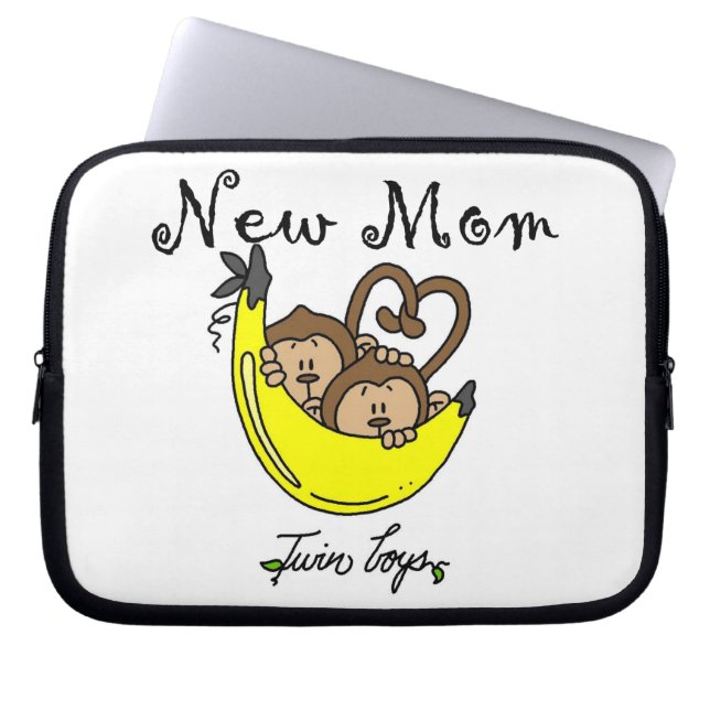 Twin Boys New Mum Gifts Laptop Sleeve (Front)