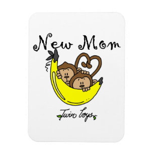 Twin Boys New Mum Gifts Magnet
