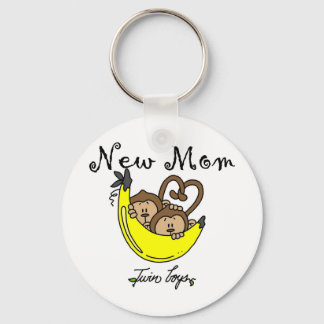 Twin Boys New Mum Tshirts and Gifts Key Ring