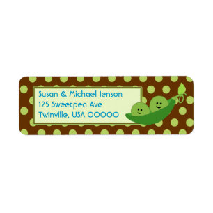Twin Boys Return Address Label