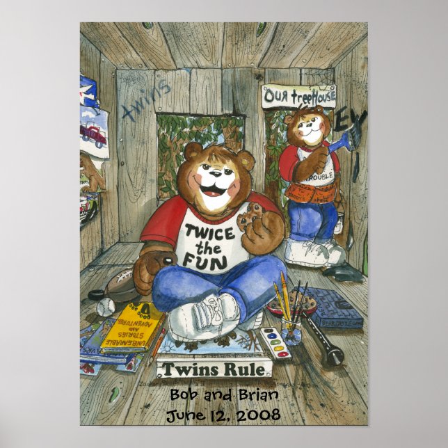 Twin Boys Room Poster (Front)
