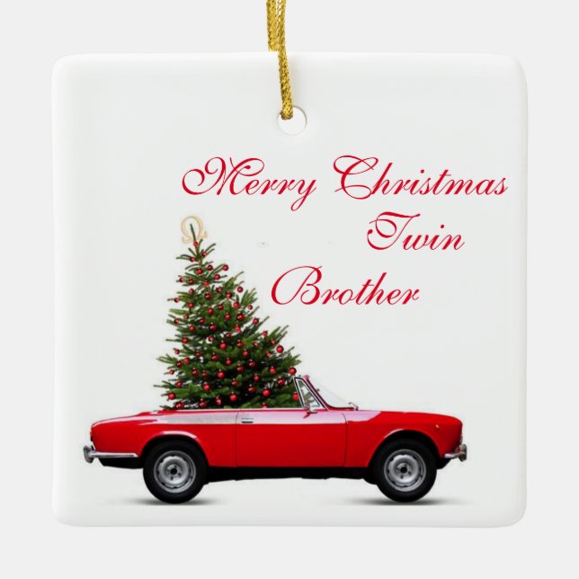 TWIN BROTHER CHRISTMAS ORNAMENT & WISHES (Front)