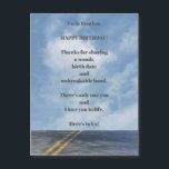 Twin Brothers Birthday Magnetic Greeting Card<br><div class="desc">Rarely found,  this special magnetic greeting card is for twin brothers. Using down-to-earth,  everyday language this birthday card will be happily received and enjoyed!</div>