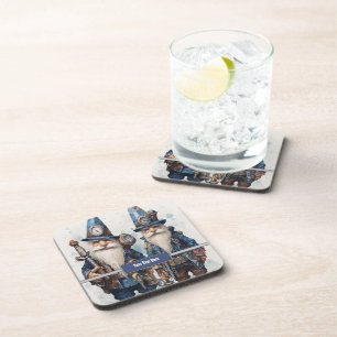Twin Brothers Partners Steampunk Coaster
