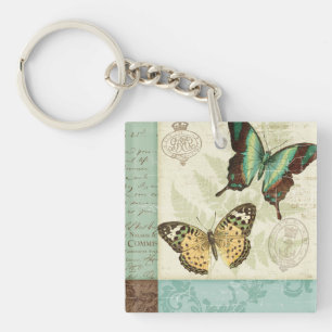 Twin Butterflies Key Ring