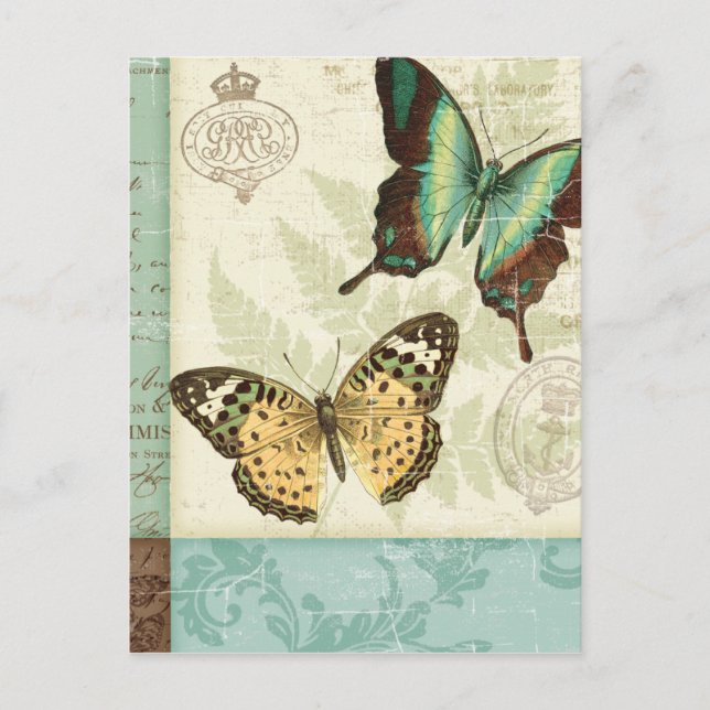 Twin Butterflies Postcard (Front)