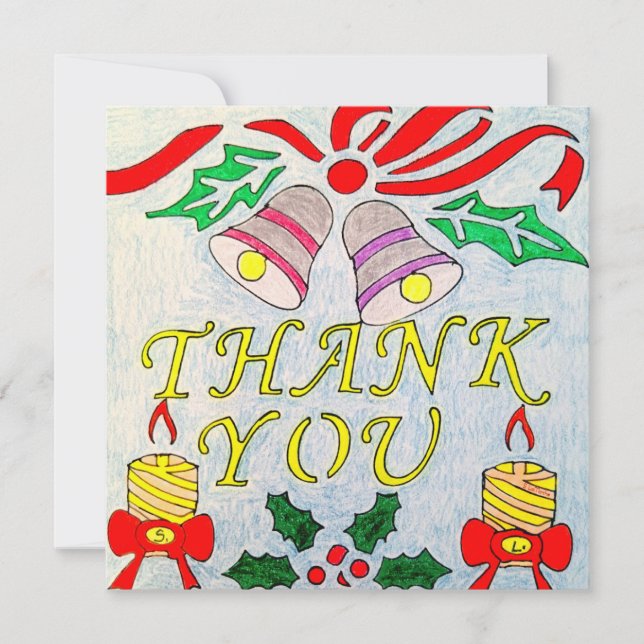 Twin Candles Gratitude Card (Front)