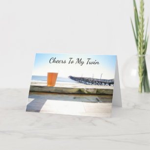 ***TWIN*** "CHEERS ON YOUR BIRTHDAY" CARD