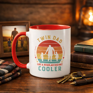 Twin Dad Retro Sunset Coffee Mug