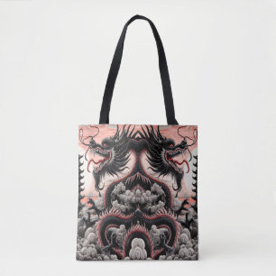 Twin Dragon Tote Bag