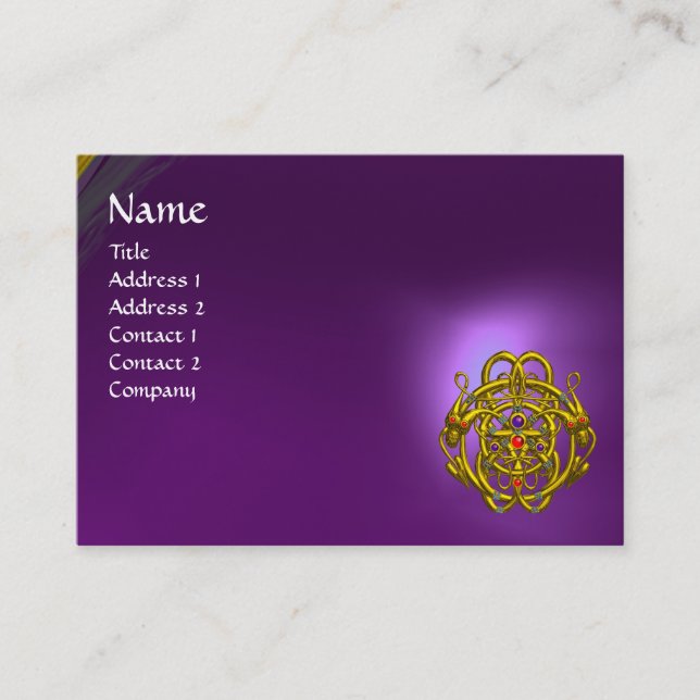 TWIN DRAGONS Purple Amethyst Business Card (Front)