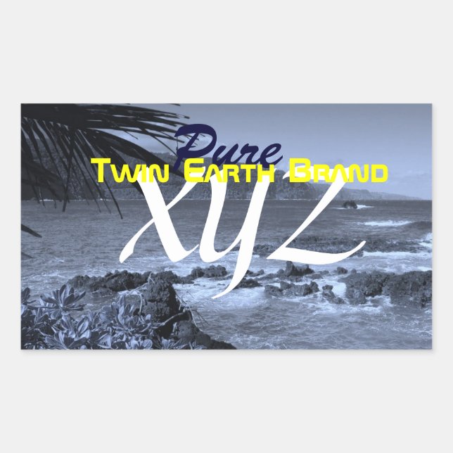 Twin Earth Brand: Pure XYZ Rectangular Sticker (Front)