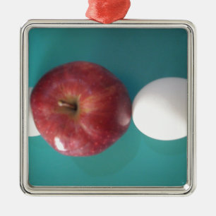 Twin Egg red apple for a pie.JPG Metal Tree Decoration