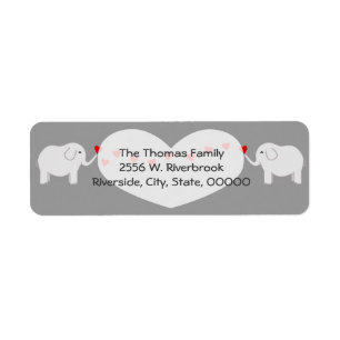 Twin Elephants Gender Neutral Return Label