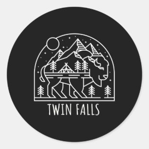Twin Falls Idaho Bison Classic Round Sticker