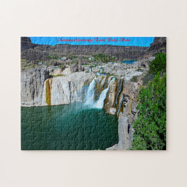 Twin Falls Idaho. Christmas Greetings Jigsaw Puzzle (Horizontal)