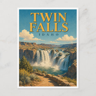 Twin Falls Idaho Shoshone Falls GeoSaga Postcard