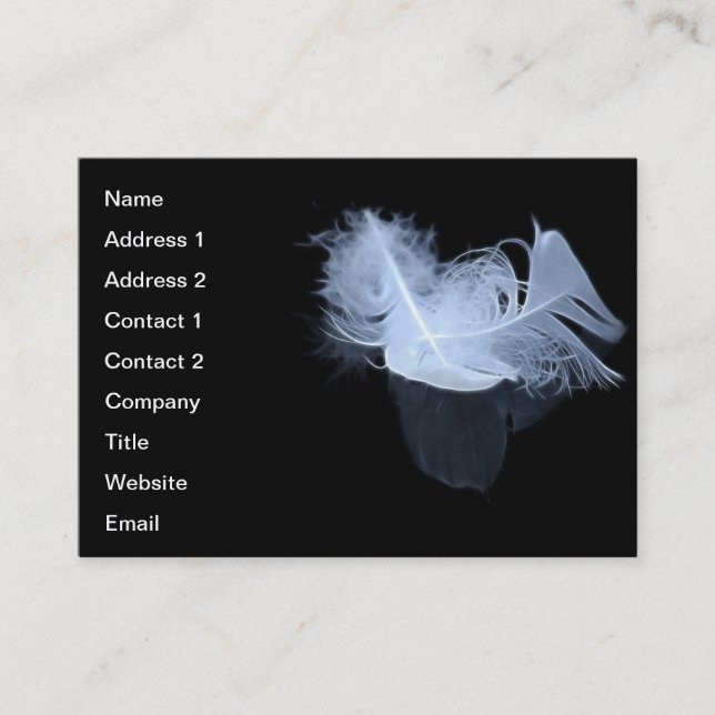 Twin flame feathers and reflection business card (Front)