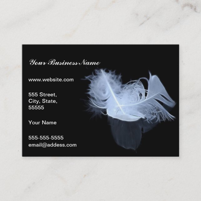 Twin flame feathers and reflection business card (Front)