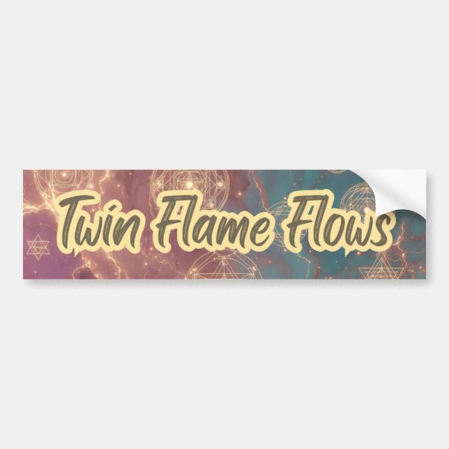 Twin Flame Flows Bumper Sticker (Front)