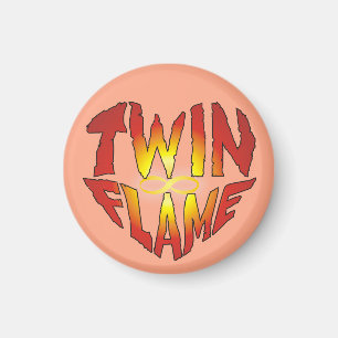 Twin Flame Heart Magnet