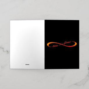 Twin Flame infinity symbol Foil Greeting Card