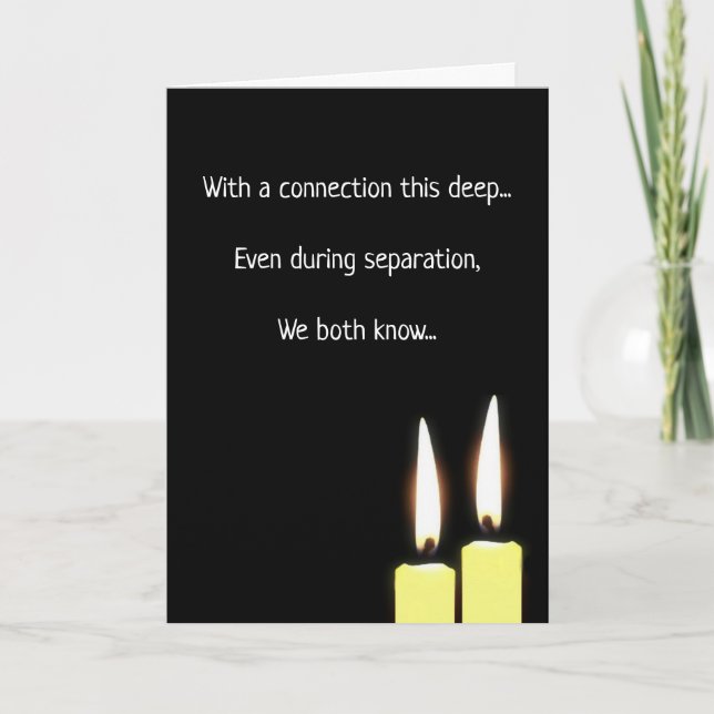 Twin Flame Soulmates Separation Holiday Card (Front)