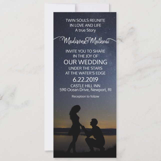 Twin Flame Wedding Invitation (Front)