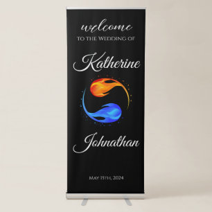 Twin Flame Wedding Theme-Wedding Sign- Retractable Banner