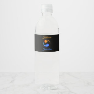Twin Flame Wedding- Water Bottle Label