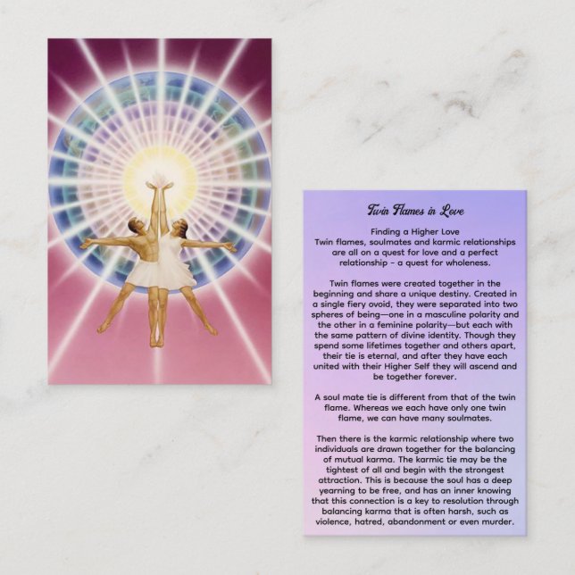 Twin Flames and Soul Mates Business Card (Front/Back)