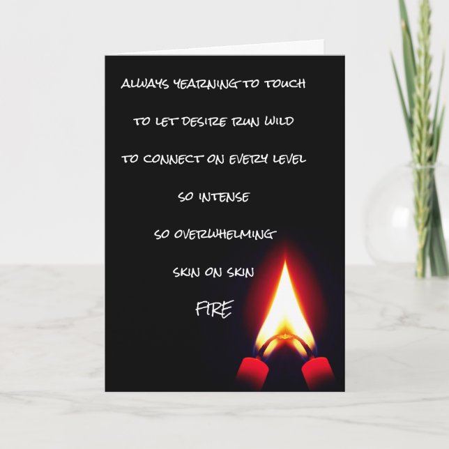 Twin Flames FIRE  Holiday Card (Front)