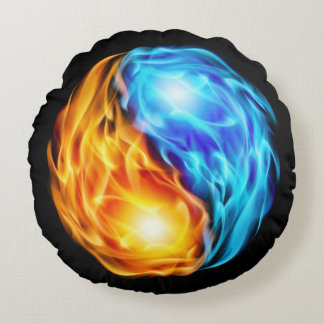 Twin Flames Round Cushion