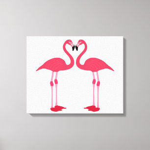 Twin Flamingos Canvas Print