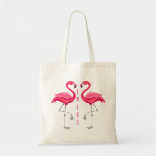 Twin Flamingos Tote Bag