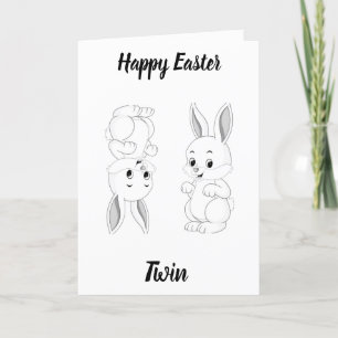***TWIN*** FOR EASTER-A BIT OF HUMOR AND LOVE HOLIDAY CARD