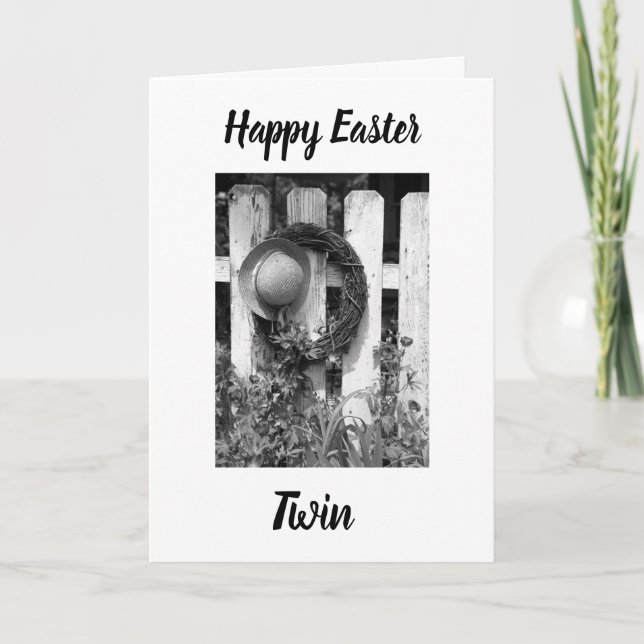 ***TWIN*** FOR EASTER-- BRINGS SUNSHINE TO ALL HOLIDAY CARD (Front)