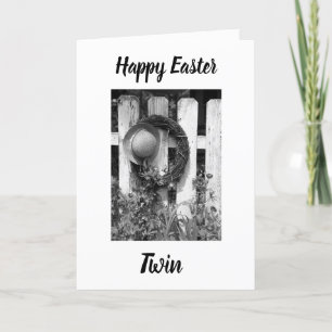 ***TWIN*** FOR EASTER-- BRINGS SUNSHINE TO ALL HOLIDAY CARD