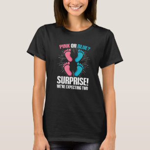 Twin Gender Reveal Quote for a Gender Reveal Twin T-Shirt