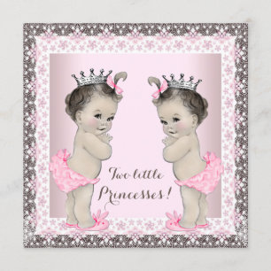 Twin Girl Baby Shower Invitation