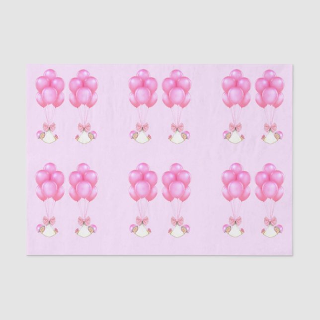 Twin Girls Baby Gift Tissue Paper (Front)