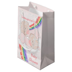 Twin Girls Baby Shower Small Gift Bag