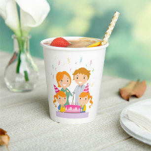 Twin Girls Birthday Paper Cups